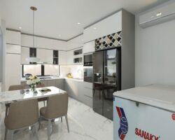 Tủ bếp nhựa Acrylic ML81 5 Tủ bếp Acrylic ML81 thiết kế tủ bếp theo yêu cầu