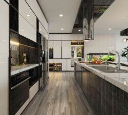 Tủ bếp Acrylic ML80 5 Tủ bếp Acrylic ML80 thích hợp cho căn hộ cao cấp