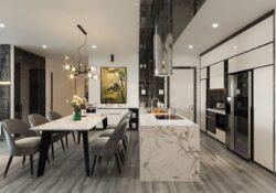 Tủ bếp Acrylic ML80 4 Tủ bếp Acrylic ML80 thích hợp cho căn hộ cao cấp