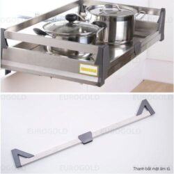 Giá xoong nồi inox hộp 2 lớp đáy âm tủ EuroGold