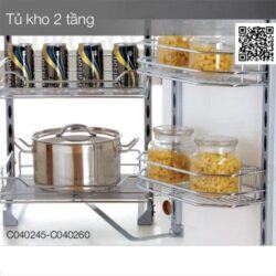 Hệ giá khô 2 tầng inox cánh mở EuroGold