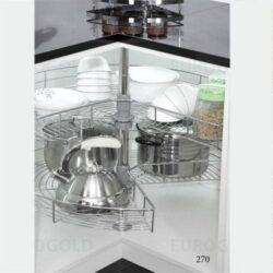 Mâm xoay inox 304 nan mở 3/4 – 270º