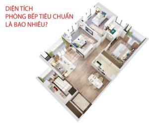 Diện tích phòng bếp tiêu chuẩn là bao nhiêu m2?