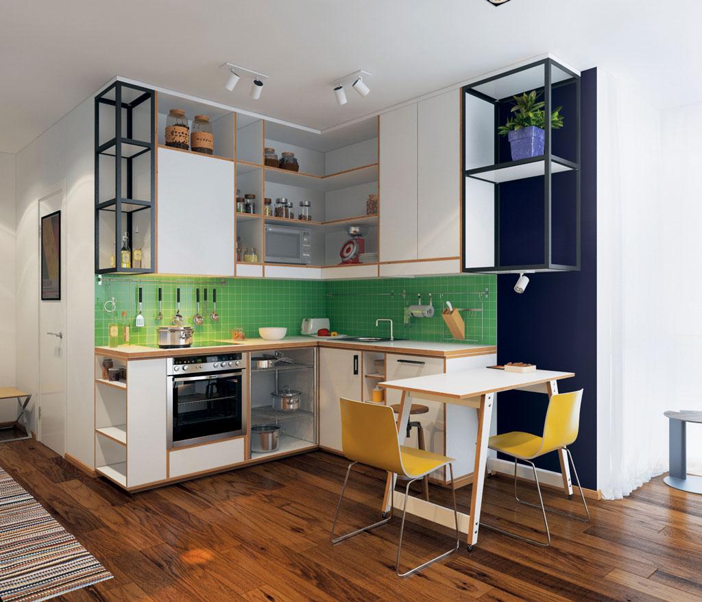 tủ bếp đẹp cho không gian nhỏ