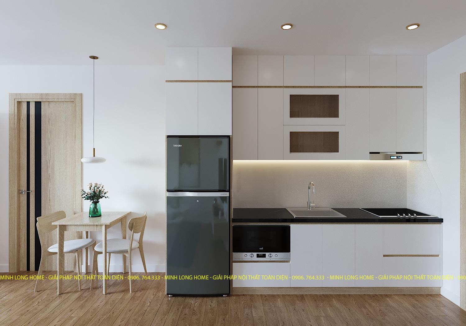 thiết kế nội thất bếp chung cư