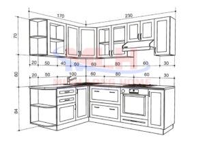 kich thuoc tu bep chu l
