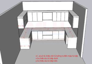 Hướng dẫn cách tính giá tủ bếp ĐÚNG và CHUẨN nhất. 2 cach tinh gia tu bep chu ul