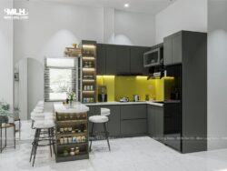 Tủ bếp nhựa kết hợp bàn đảo TBN07