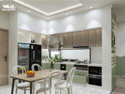 Tủ bếp nhựa có tủ rượu TBN13