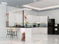 Tủ bếp nhựa màu trắng TBN16