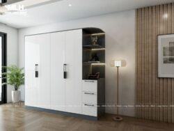 Nội Thất Minh Long - Giải pháp nội thất toàn diện 39 Tủ áo MDF màu trắng đơn giản TAML21