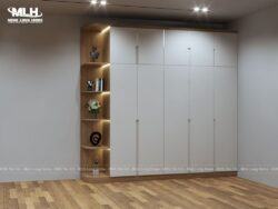 Tủ quần áo gỗ công nghiệp màu trắng TAML07