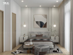Giường ngủ bọc nệm nhung GNBN11