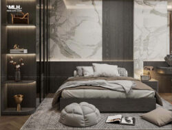 Giường ngủ màu tối GNCN12