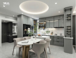 Tủ bếp nhôm kính TNML03
